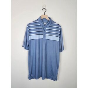 Callaway Men's Blue Striped Golf Polo Shirt Opti-Dry Size Medium